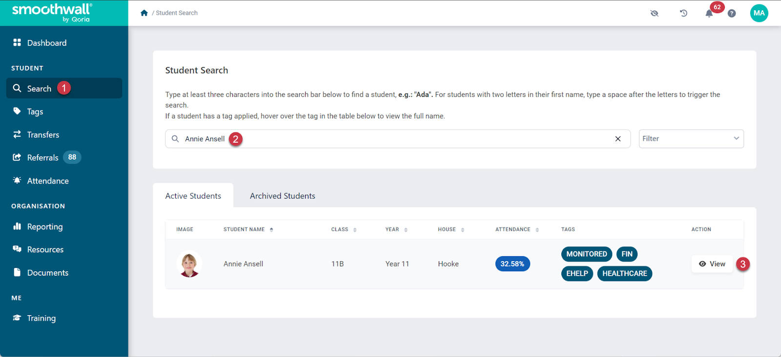 Student Search (Left Navigation Bar).png